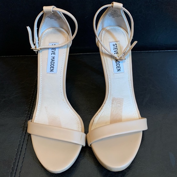 STEVE MADDEN STRAP HEELS NUDE